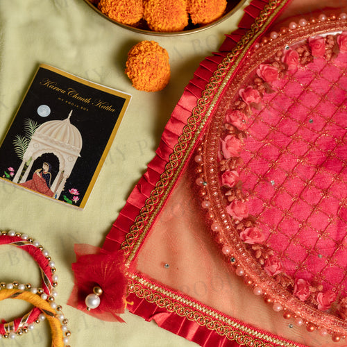 Piccante Red Karwa Chauth Thali Cover