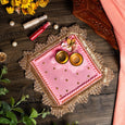 Light Pink Sqaure Pooja Thali 6"