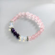 Opalite, Amethyst & Rose Quartz Bracelet