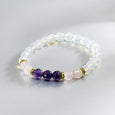 Opalite, Amethyst & Rose Quartz Bracelet