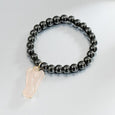 Hematite Bracelet with Rose Quartz Angel Charm