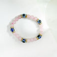 Rose Quartz & Evil Eye Healing Bracelet