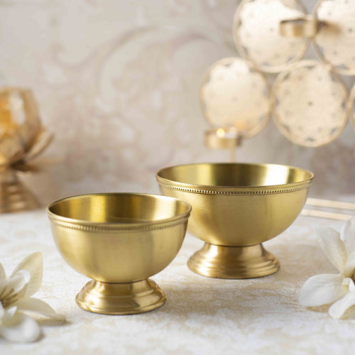 Brass Coated Dry-fruit Bowl Set of 2
