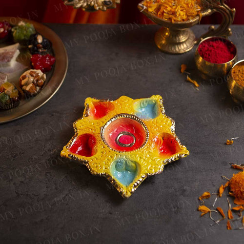 6.5" Starry Eco Friendly Panch Jyot Diya