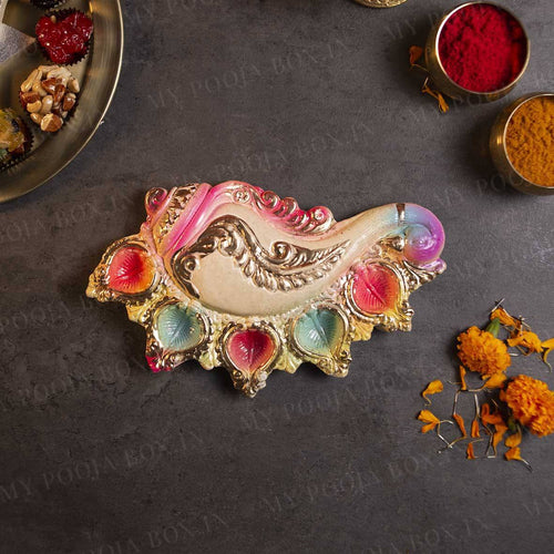 9" Eco Friendly Shankh Panch Jyot Diya