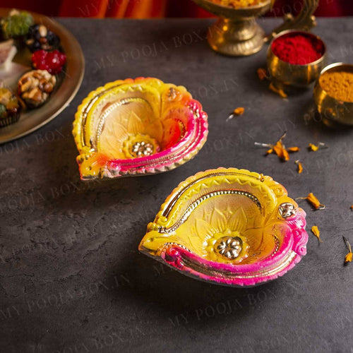 6" Allure Eco Friendly Diya (Set of 2)