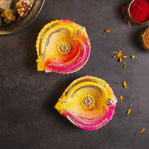 6" Allure Eco Friendly Diya (Set of 2)