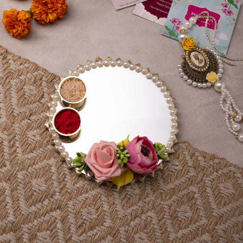 Rosy Blush Roli Akshat Platter