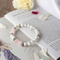Rose & Howlite Bracelet⎮Stone for Love, Peace & Relationship