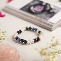 Education Crystal Healing Bracelet⎮Rose Quartz, Amethyst, Lapiz Lazuli