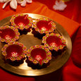 Traditional Handcrafted Diya Set of 6