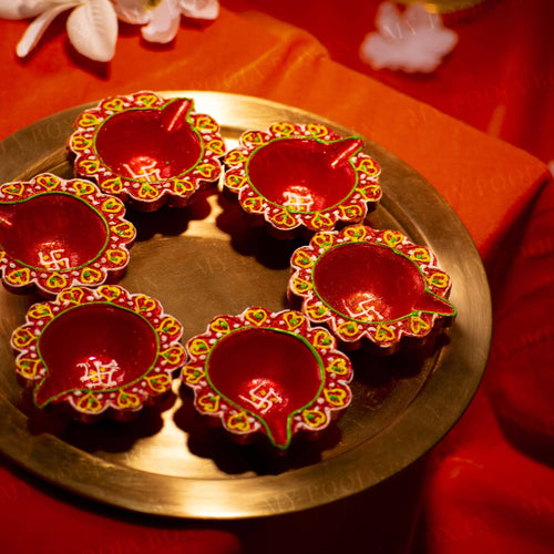 Traditional Handcrafted Diya Set of 6