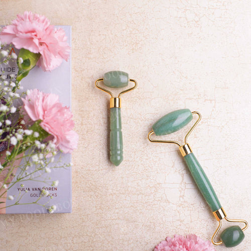 Green Aventurine Mini Facial Massage Beauty Roller