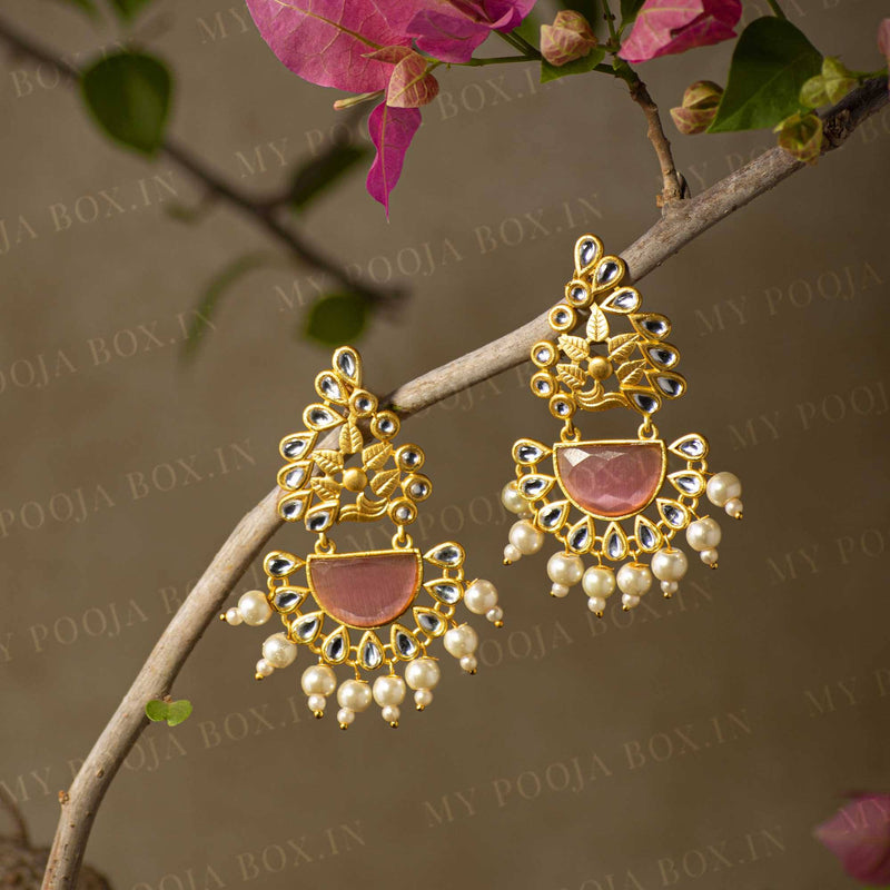 Meenakari Jhumki Earrings