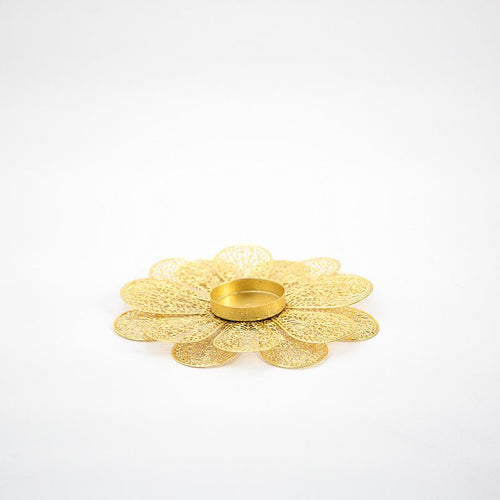 Lazer Cut Petal T-light Holder Showpiece