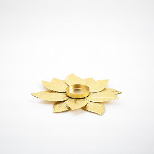 Textured Leafy T-light Holder Showpiece