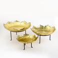Golden Leafy Urli Stand (Set of 3)