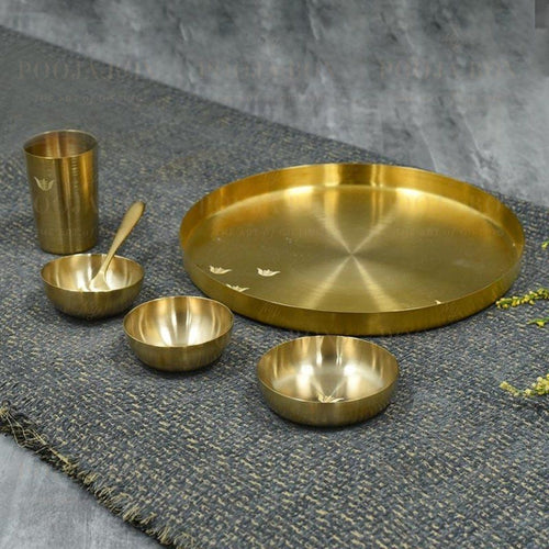 Bhog Tulsi Kansa Set Pooja Items