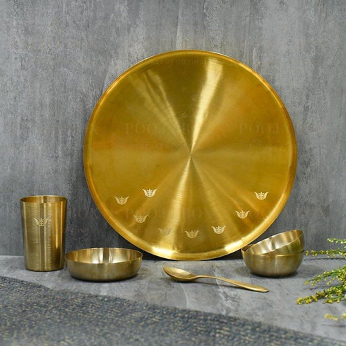 Bhog Tulsi Kansa Set Pooja Items