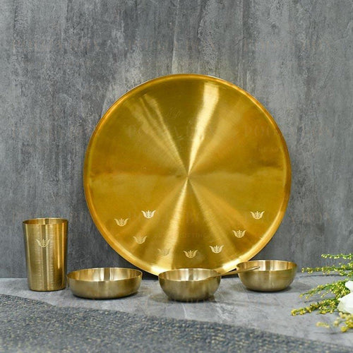 Bhog Tulsi Kansa Set Pooja Items