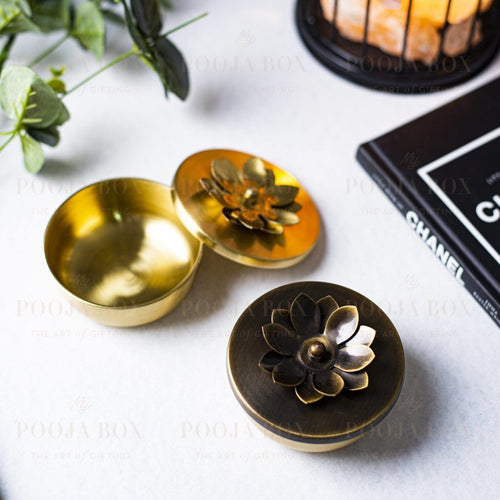 Brass Zahra Nut Case ( Set Of 2 ) Home Decor