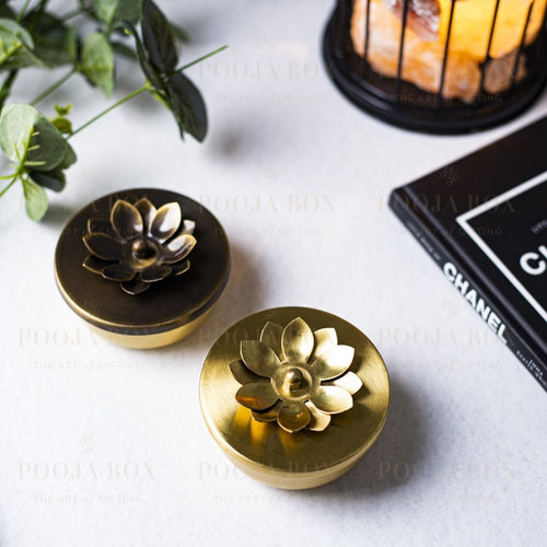 Brass Zahra Nut Case ( Set Of 2 ) Home Decor