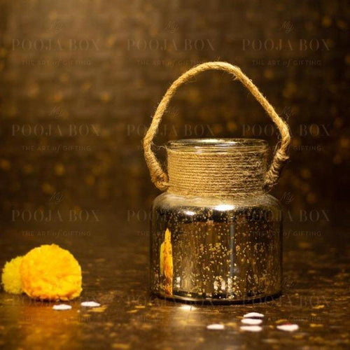 Fairy Dust Glass Jar Candle Holder