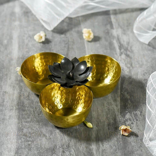Handcrafted Antique Brass Pooja Samagri Bowl Items