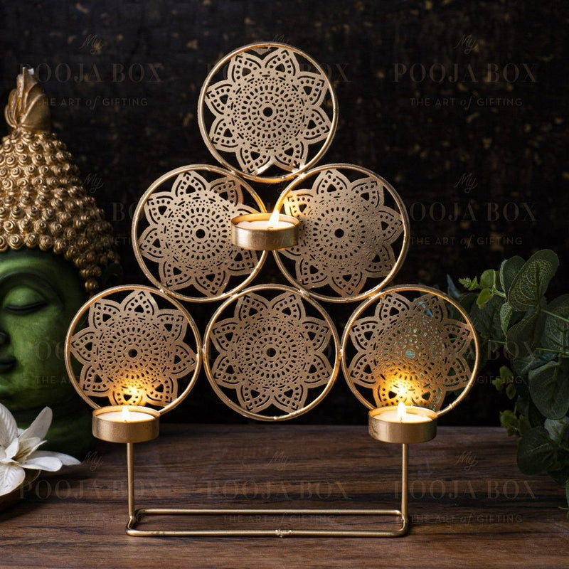 Handcrafted Trikona T-light Holder
