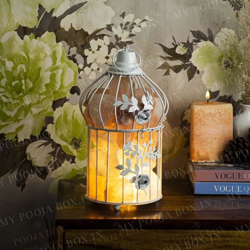 Himalayan Pink Salt Cage Glow Lamp