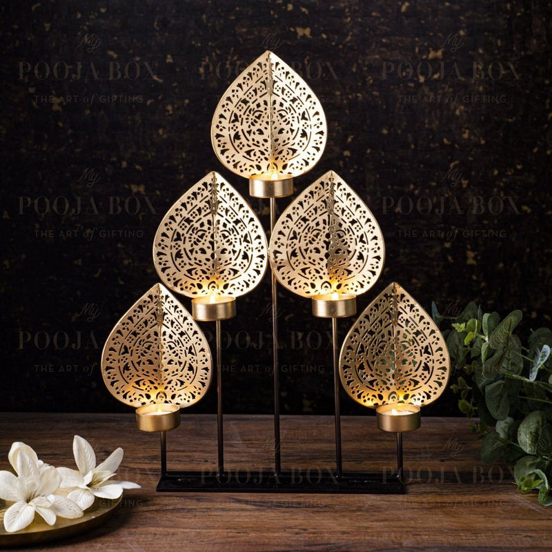 Mayur 3 Layered T-light Stand