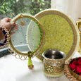 Zinnia Green Karwa Chauth Thali Set