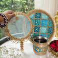 Neelam Bandhani Karwa Chauth Thali Set