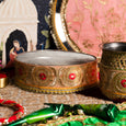 Peach and Yellow Thali Set