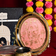 Peach and Yellow Thali Set