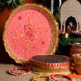 Magnificient Magnolia Flora Karwa Chauth Thali Set