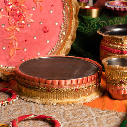 Magnificient Magnolia Flora Karwa Chauth Thali Set