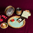 Green Orchid Karwa Chauth Thali Set