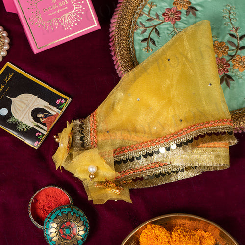 Charming Yellow Thali Cover