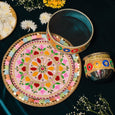 Pastel Colorful Karwa Chauth Thali Set