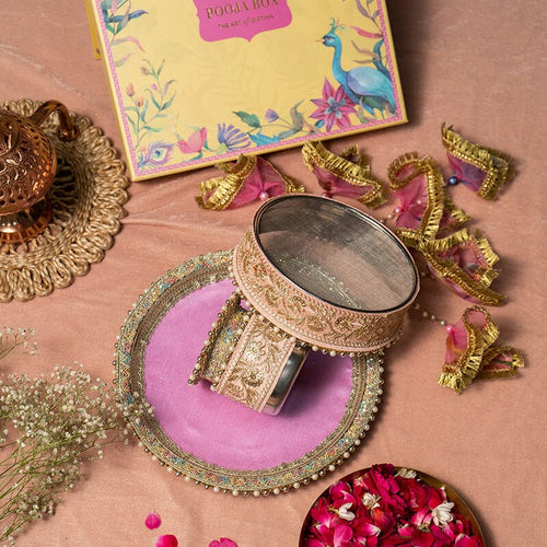 Lavender Karwa Chauth Thali Set