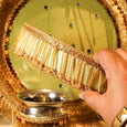 Green Tassles Mirror Karwa Chauth Thali Set