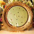 Green Tassles Mirror Karwa Chauth Thali Set
