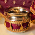 Maroon Gold Coins Karwa Chauth Thali Set