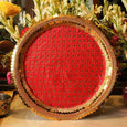Red Sequin Karwa Chauth Thali Set