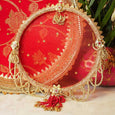 Bridal Red Karwa Chauth Thali Set