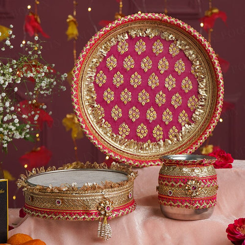 Banarasi Bliss KarwaChauth Thali Set