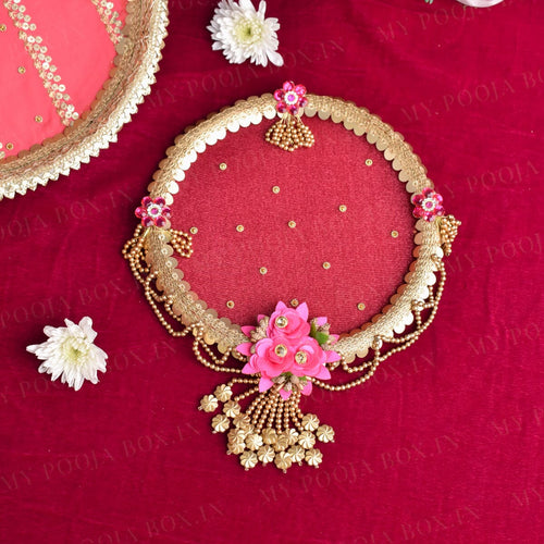 Peachy Bridal Karwa Chauth Thali Set