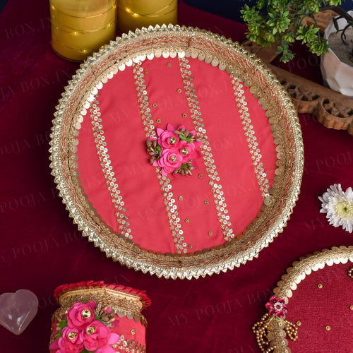 Peachy Bridal Karwa Chauth Thali Set