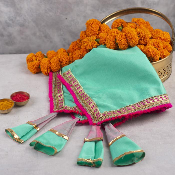 Ethereal Green Thali Cover